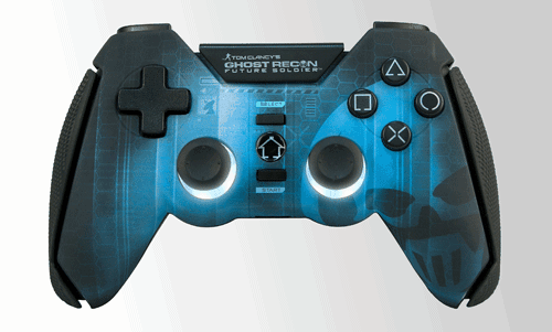 Mad-Catz-Ghost-Recon-Future-Soldier-Pro-Wireless-Gamepad-PS3-face-éclairée