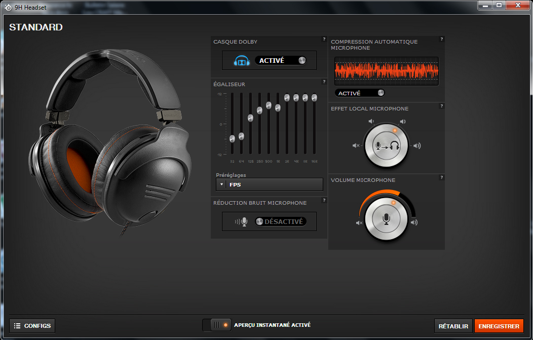 Casque Steelseries 9H