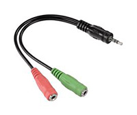 adaptateur dédoubleur audio jack 3.5mm - 6.35 mm stéréo