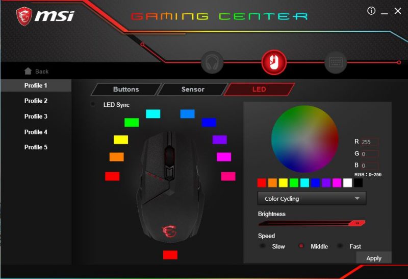 Souris MSI Clutch GM70