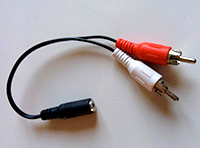 adaptateur audio jack femelle 3.5mm vers RCA stereo