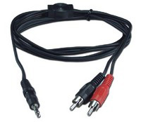Adaptateur audio jack male 3.5mm vers RCA stereo