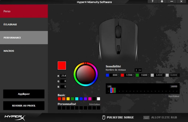Souris HyperX Pulsefire Surge 19