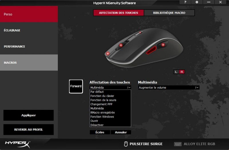 Souris HyperX Pulsefire Surge 20