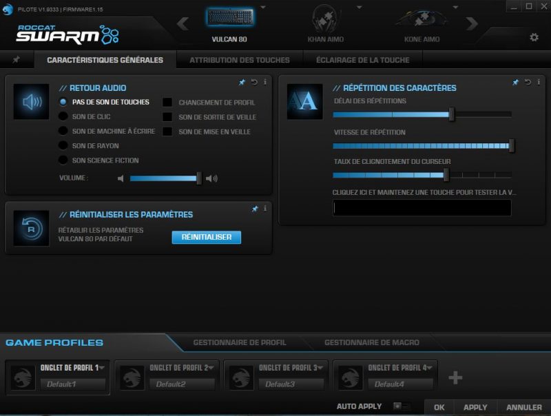 Clavier gamer mecanique Roccat Vulcan 80 01