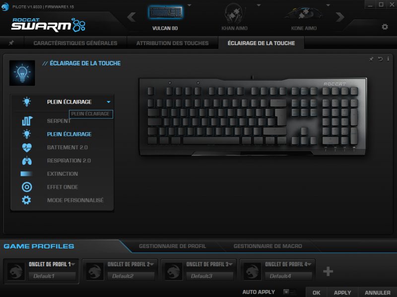 Clavier gamer mecanique Roccat Vulcan 80 03