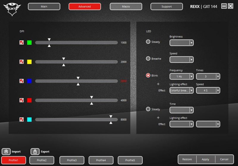 Logiciel souris verticale Trust GXT 144 Rexx