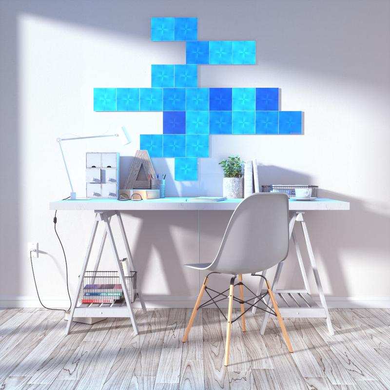 gaming room - test panneaux LED Nanoleaf Canvas